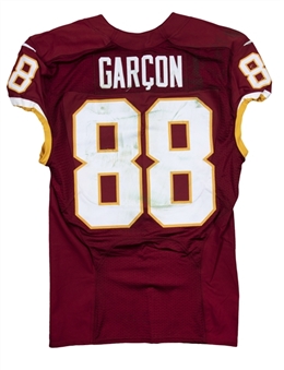 2014 Pierre Garcon Game Used Washington Redskins Home Jersey Photo Matched To 9/25/2014 (Redskins/MeiGray)